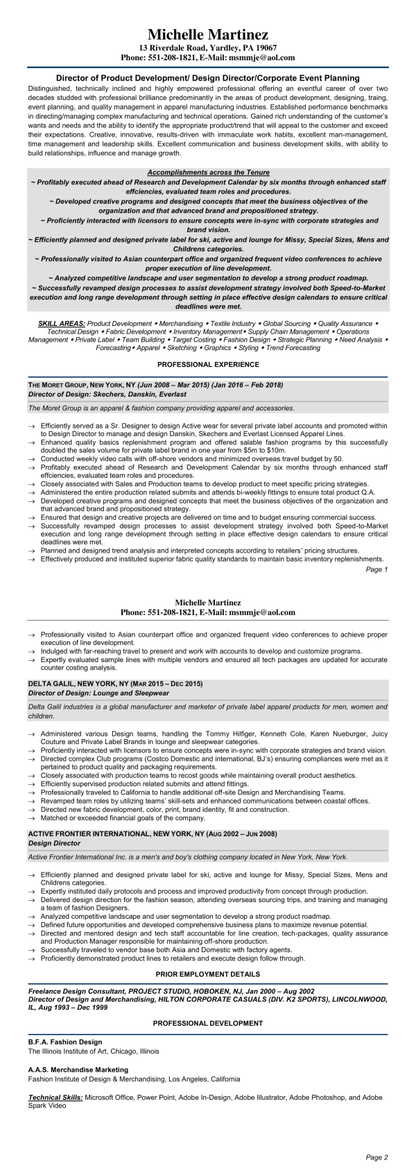 Michelle Martinez Resume - Career Growth